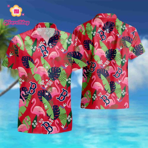 Men s Boston Red Sox MLB Floral Hawaiian Shirt - Perfect Summer Style