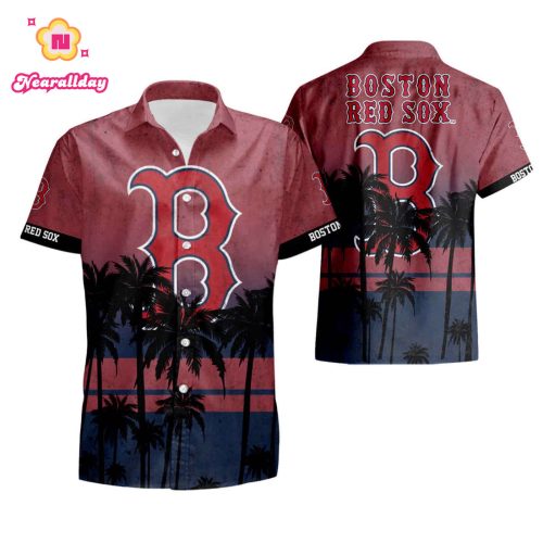 Official Boston Red Sox MLB Summer Hawaiian Shirt - Short Sleeve Summer Shirt