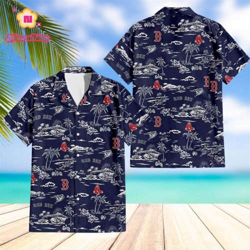 Authentic Boston Red Sox Palm Tree Hawaiian Aloha Shirt - Official MLB Merchandise