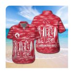 Official MLB Boston Red Sox Tropical Hawaiian Shirt – Short Sleeve Button Up
