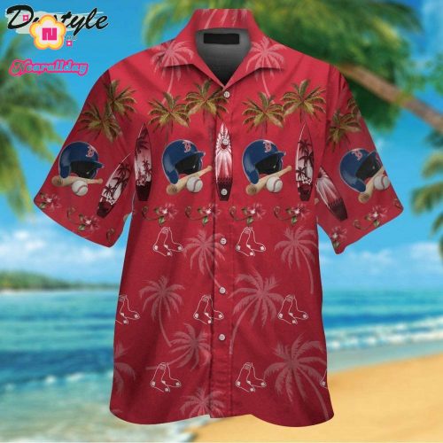 Boston Red Sox Tropical Aloha Hawaiian Shirt - Official MLB Merchandise