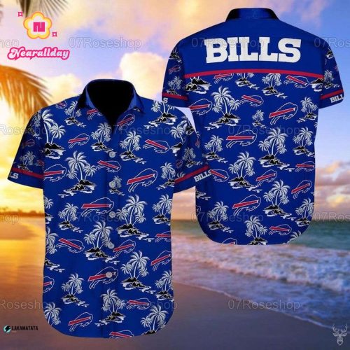 Buffalo Bills Football Sports Logo Hawaiian Shirt Set for Men Women Kids