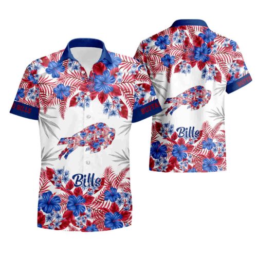 Buffalo Bills Graphic Flower Patterns Hawaiian Shirt summer shirt