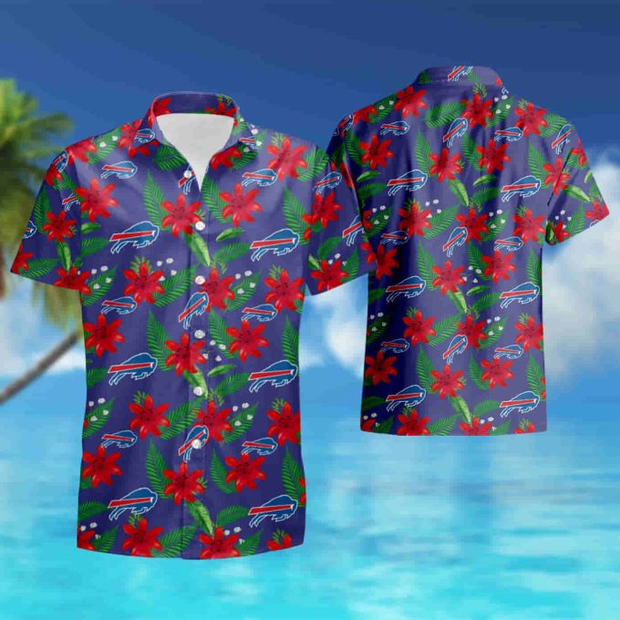 Buffalo Bills Hawaiian Shirt Floral Button Up Slim Fit Body summer shirt