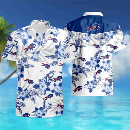 Buffalo Bills Hawaiian Shirt N01 tropical flower 2021 summer shirt