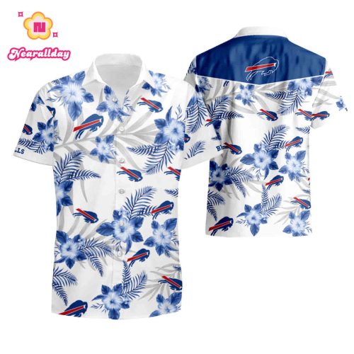Buffalo Bills Hawaiian Shirt N01 tropical flower 2021 summer shirt