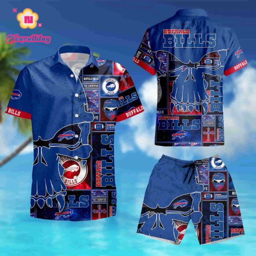 Buffalo Bills Hawaiian Shirt N09 tropical flower 2021 summer shirt