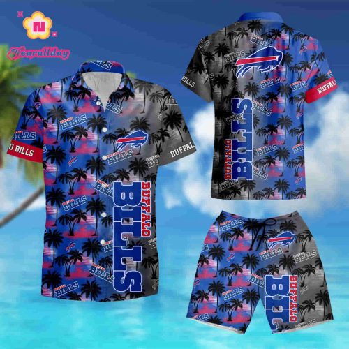 Buffalo Bills Hawaiian Shirt N10 tropical flower 2021 summer shirt