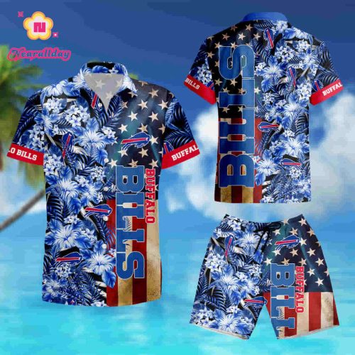 Buffalo Bills Hawaiian Shirt N25 tropical flower 2021 summer shirt