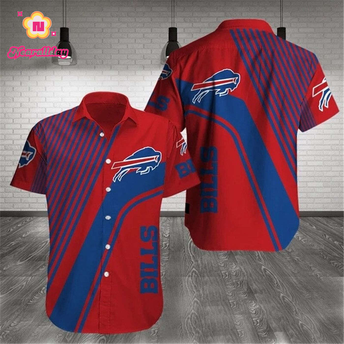Buffalo Bills Hawaiian Shirts Pattern Stripe Buffalo Bills Hawaiian Shirts Pattern Stripe