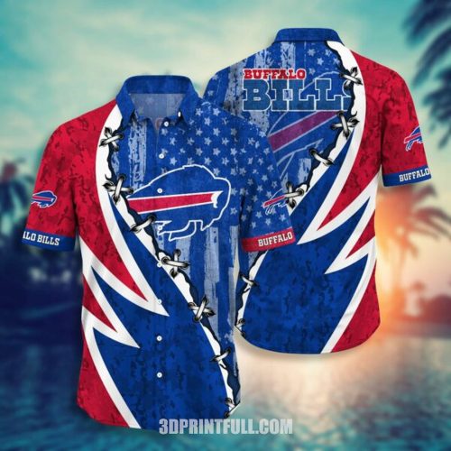 Buffalo Bills Hawaiian Shirts Short Summer Hawaiian Shirt Set for Men Women Kids
