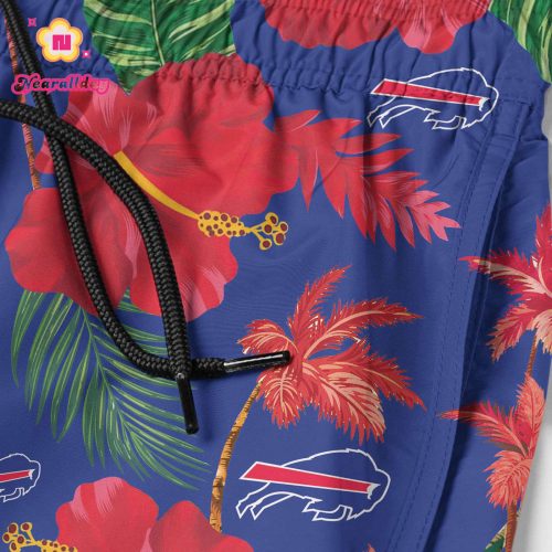 Buffalo Bills Nfl Color Hibiscus Button Up Hawaiian Shirt