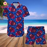 Buffalo Bills NFL SKull Hawaiian Shirt And Short