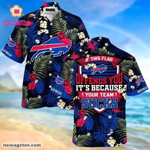 Buffalo Bills Nfl Summer Beach Hawaiian Shirt With Tropical Patterns