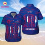 Buffalo Bills Short Sleeve Button Up Tropical Aloha Hawaiian Shirt Set for Men Women Kids Gift