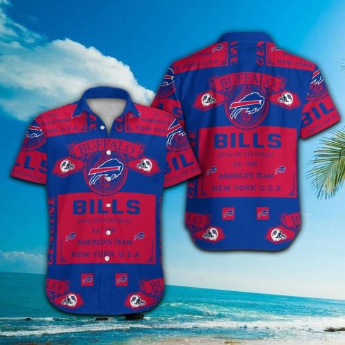 Buffalo Bills Short Sleeve Button Up Tropical Aloha Hawaiian Shirt Set for Men Women Kids Gift