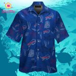 Buffalo Bills Short Sleeve Button Up Tropical Aloha Hawaiian Shirt Set for Men Women Kids Gift