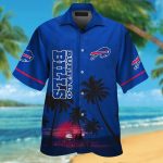 Buffalo Bills Short Sleeve Button Up Tropical Aloha Hawaiian Shirt Set for Men Women Kids Gift