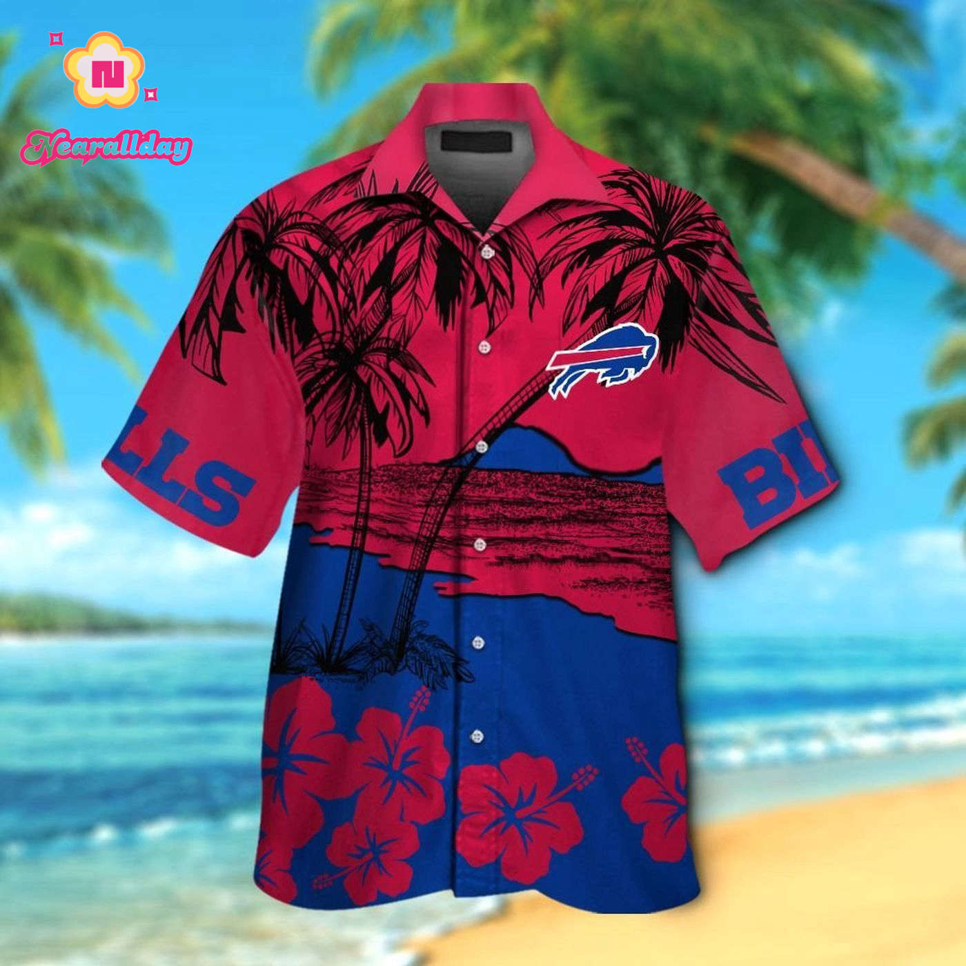 Buffalo Bills Short Sleeve Button Up Tropical Aloha Hawaiian Shirt Set for Men Women Kids Gift Buffalo Bills Short Sleeve Button Up Tropical Aloha Hawaiian Shirt Set for Men Women Kids Gift