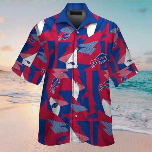 Buffalo Bills Short Sleeve Button Up Tropical Aloha Hawaiian Shirt Set for Men Women Kids Gift