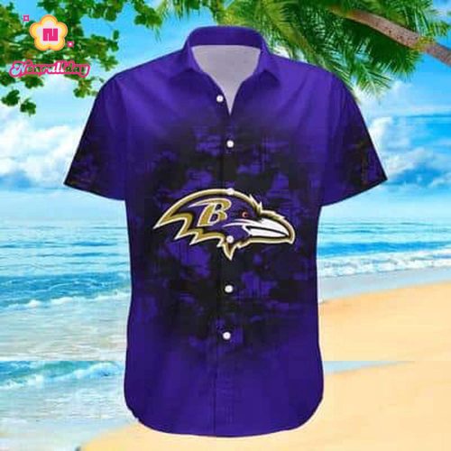 Camouflage NFL Baltimore Ravens Hawaiian Shirt Gift For Football Fans