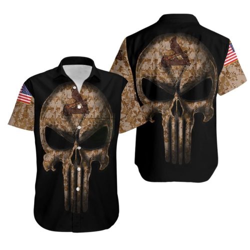 Camouflage Skull St Louis Cardinals American Flag Hawaiian Shirt – Unique Patriotic Apparel
