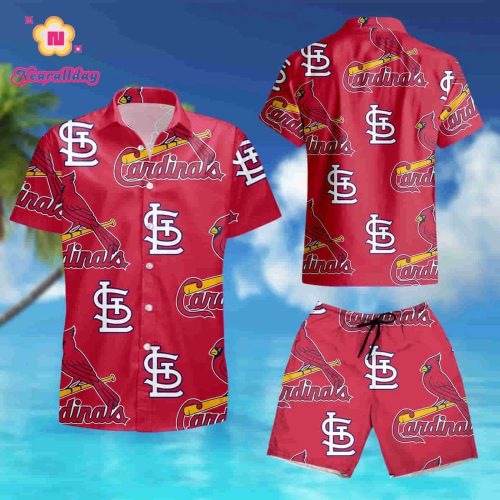 Cardinal Hawaiian Shirt: Red St Louis Cardinals Hawaii Summer Shirt