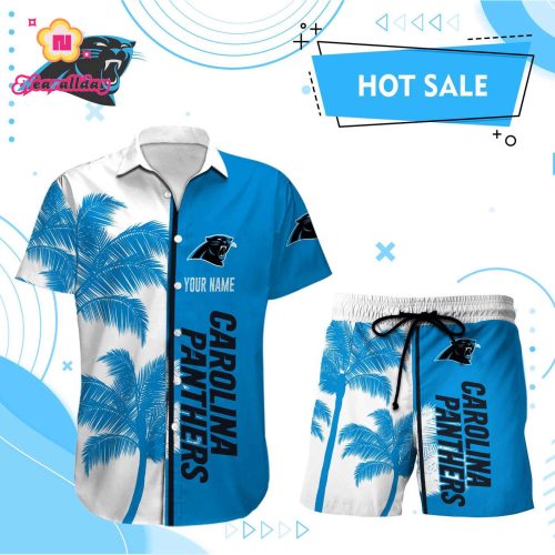 Carolina Panthers Hawaii Shirt Men Short Custom  NFL Gift