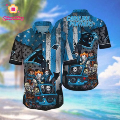 Carolina Panthers Hawaiian Shirt Set for Men Women Kids