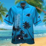 Carolina Panthers Short Sleeve Button Up Tropical Aloha Hawaiian Shirt Set for Men Women Kids Gift