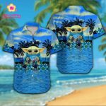 Carolina Panthers Short Sleeve Button Up Tropical Aloha Hawaiian Shirt Set for Men Women Kids Gift