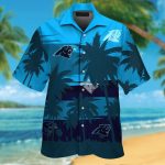 Carolina Panthers Short Sleeve Button Up Tropical Aloha Hawaiian Shirt Set for Men Women Kids Gift