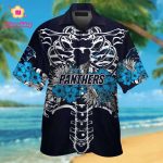 Carolina Panthers Short Sleeve Button Up Tropical Aloha Hawaiian Shirt Set for Men Women Kids Gift