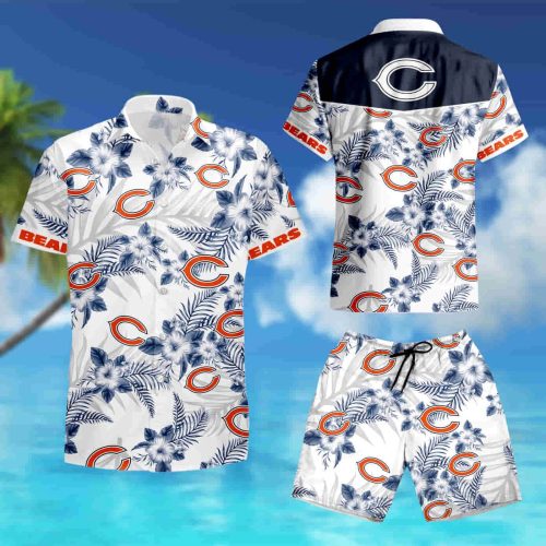 Chicago Bears Floral Hawaiian Shirt summer shirt