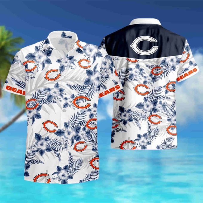 Chicago Bears Floral Hawaiian Shirt summer shirt