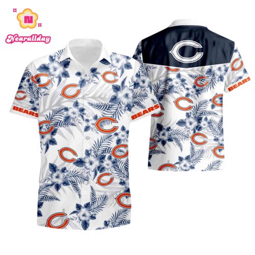 Chicago Bears Floral Hawaiian Shirt summer shirt