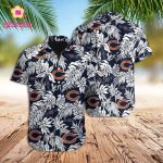 Chicago Bears Hawaiian Shirt Bears Tropical Leaves Hawaiian Shirt Chicago Bears Hawaiian Shirt Bears Tropical Leaves Hawaiian Shirt