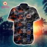 Chicago Bears Hawaiian Shirt Palm Tree Pattern Chicago Bears Hawaiian Shirt Palm Tree Pattern