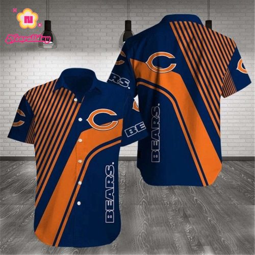 Chicago Bears Hawaiian Shirts Pattern Stripe