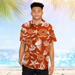 Chicago Bears Name Personalized Short Sleeve Button Up Tropical Aloha Hawaiian Shirt Set for Men Women Kids