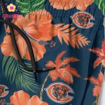 Chicago Bears Nfl Color Hibiscus Button Up Hawaiian Shirt