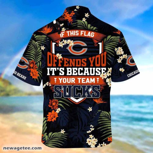 Chicago Bears Nfl Summer Beach Hawaiian Shirt With Tropical Patterns