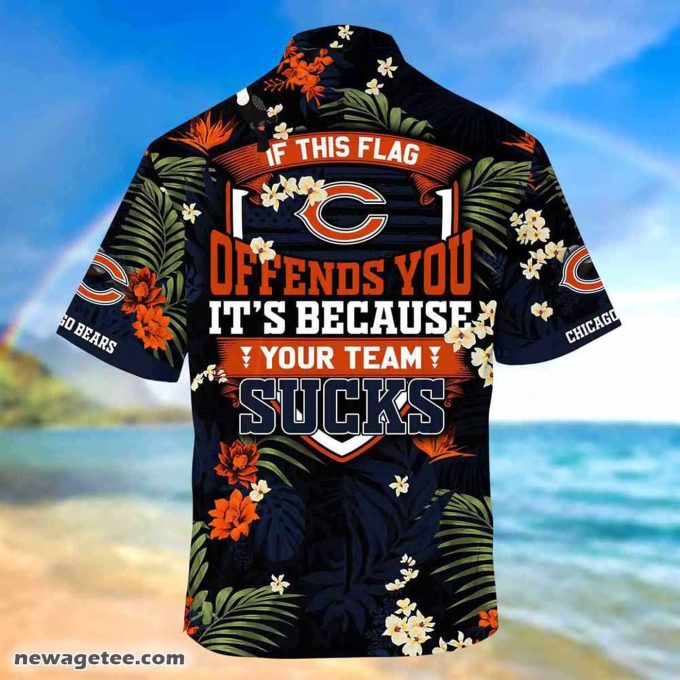 Chicago Bears Nfl Summer Beach Hawaiian Shirt With Tropical Patterns