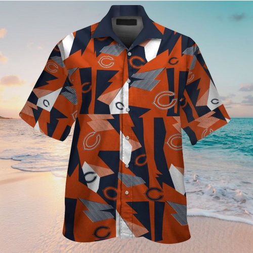 Chicago Bears Short Sleeve Button Up Tropical Aloha Hawaiian Shirt Set for Men Women Kids Gift