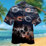 Chicago Bears Short Sleeve Button Up Tropical Aloha Hawaiian Shirt Set for Men Women Kids Gift