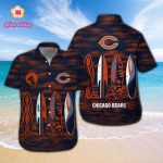 Chicago Bears Short Sleeve Button Up Tropical Aloha Hawaiian Shirt Set for Men Women Kids Gift