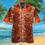 Chicago Bears Short Sleeve Button Up Tropical Aloha Hawaiian Shirt Set for Men Women Kids Gift