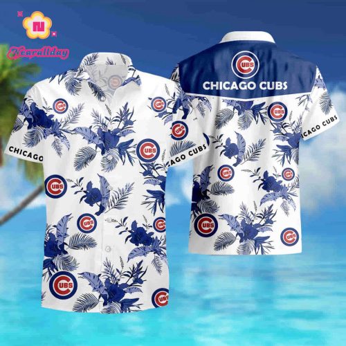 Chicago Cubs Hawaiian Floral Summer Vacation 3D Shirt Hoodie - Model 1111