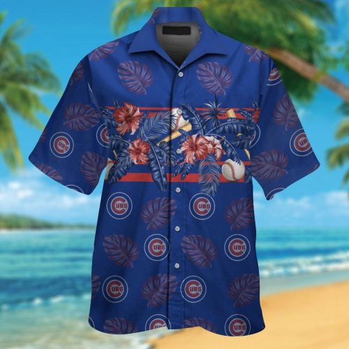 Chicago Cubs Hawaiian Shirt Set – Men Women Kids – Short Sleeve Button Up Tropical Aloha – MTE011