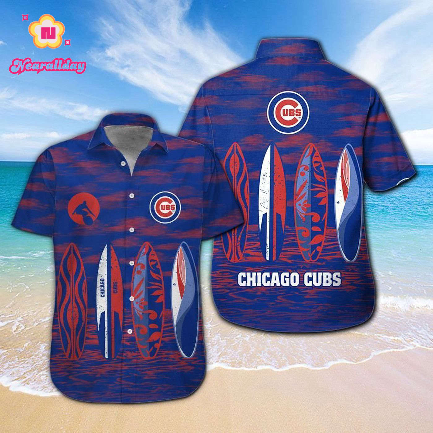Chicago Cubs Hawaiian Shirt Set for Men Women Kids – Short Sleeve Button Up Tropical Aloha Shirt – MTE06 Chicago Cubs Hawaiian Shirt Set for Men Women Kids – Short Sleeve Button Up Tropical Aloha Shirt – MTE06